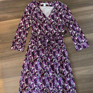 Diane von Furstenberg Size 6 Fuschia Leopard Print Wrap Dress Retro